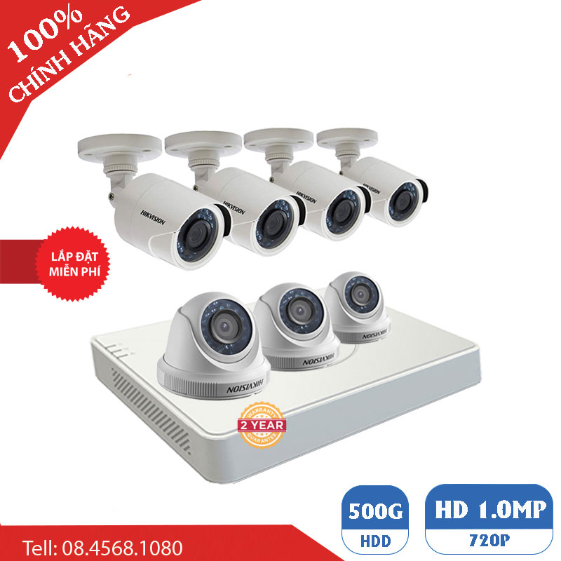 Trọn Gói 7 Camera Hikvision Giá Rẻ