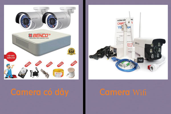 So sánh camera chống trộm có dây và camera không dây