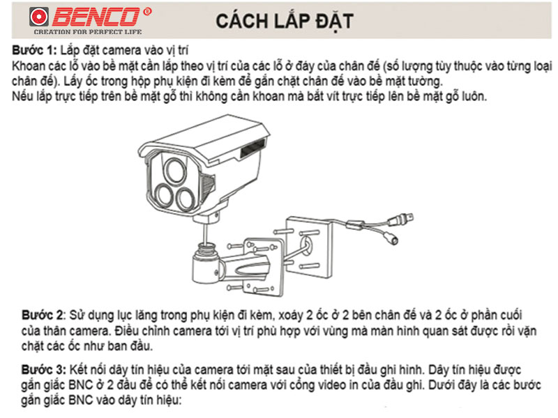 Cách Lắp Camera Thân Trọn Bộ