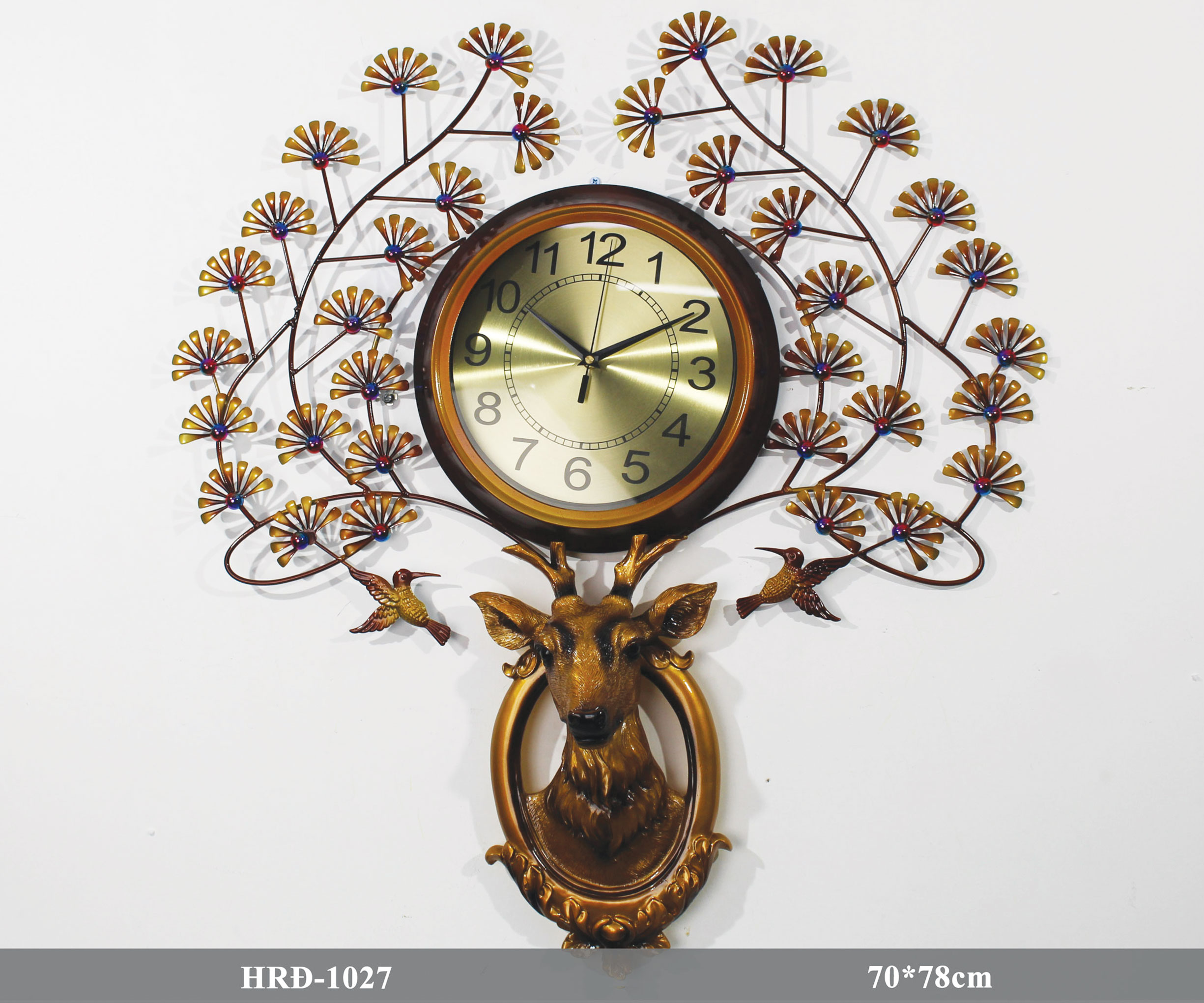 Đồng Hồ Treo Tường Hưu Đen