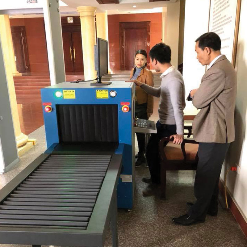 lắp đặt thực tế hệ thống soi hành lý