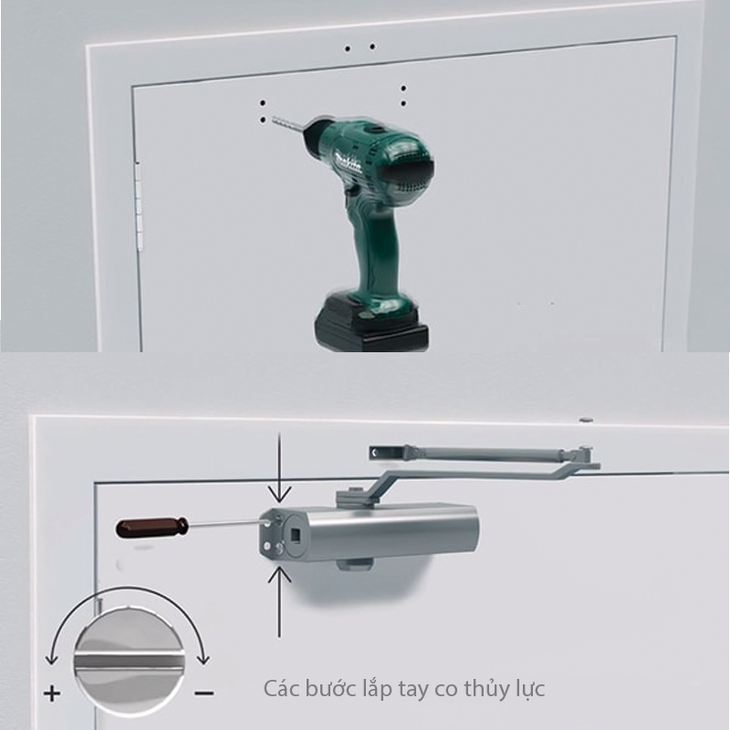Hướng dẫn các bước lắp đặt tay co thủy lực đúng cách