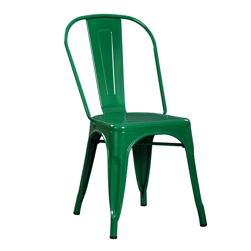 Ghế sắt Tolix giá rẻ sơn màu xanh lá