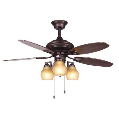 Quạt Trần Đèn Tân Cổ Điển Cánh Gỗ 1009